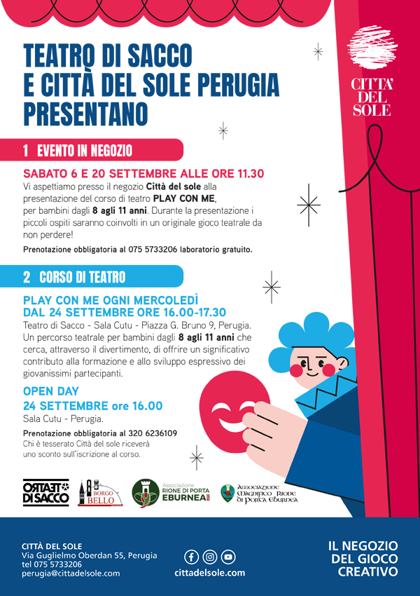 OPEN DAYS 2025-2026 – Laboratori teatrali in città
